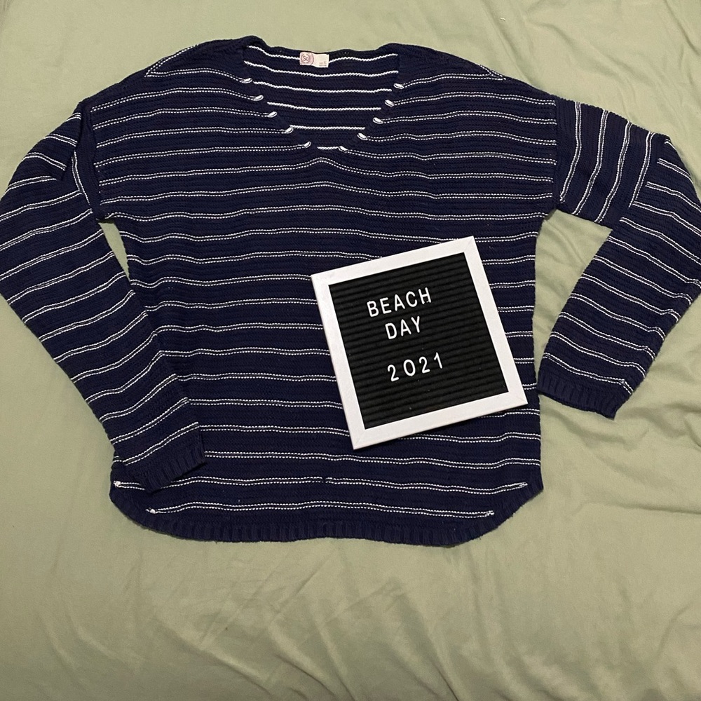 Blue and White Stripped Sweater